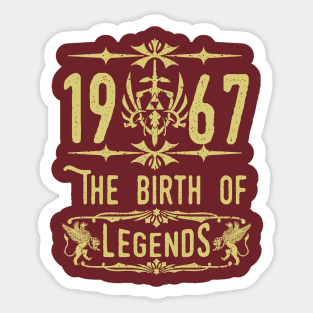 1967 The birth of Legends! Sticker